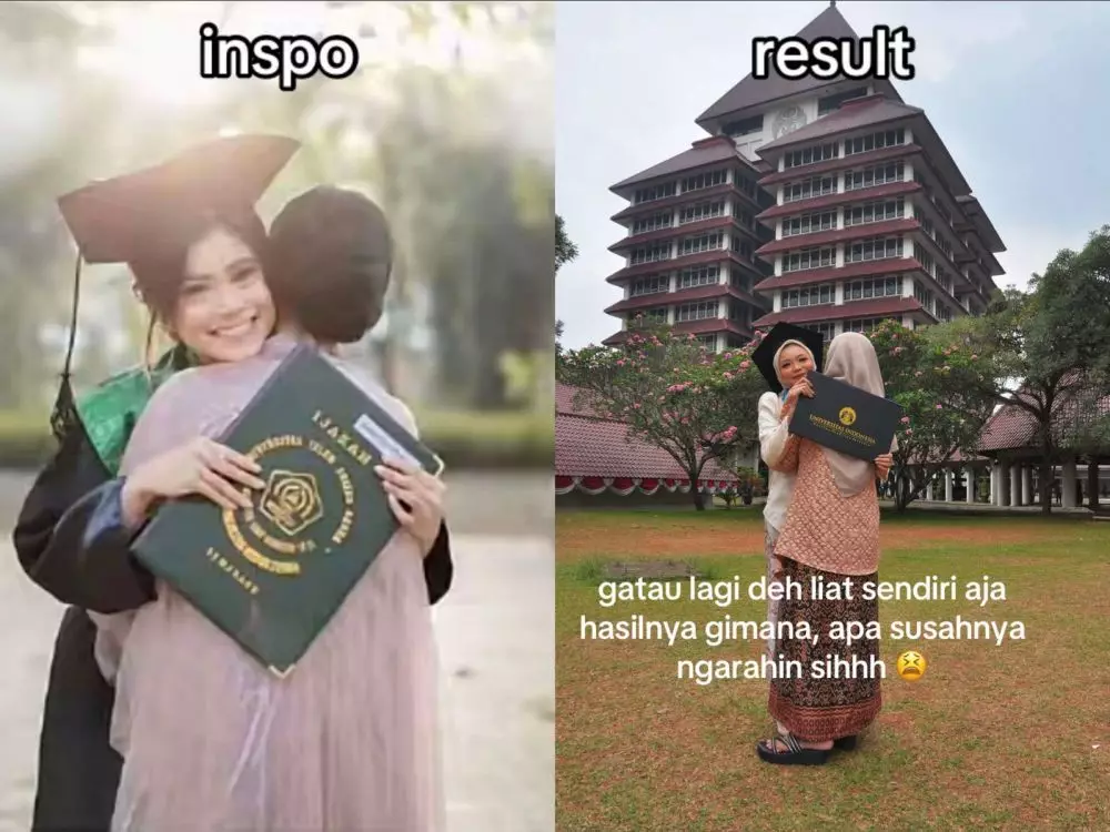 wanita ini dapat fotografer wisuda abal-abal © TikTok wanita ini dapat fotografer wisuda abal-abal © TikTok
