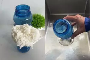 Unik tapi ampuh! Wanita ini bagikan cara antimainstream atasi botol minum bau bermodal nasi putih