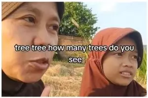 Emak-emak asal Wonogiri ajak ngobrol anak pakai bahasa Inggris, aksennya tuai sorotan