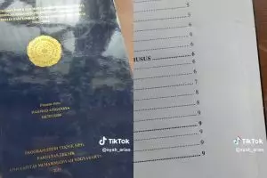 Mahasiswa ini bikin skripsi setebal 10 halaman, awalnya dianggap remeh tapi faktanya mengejutkan