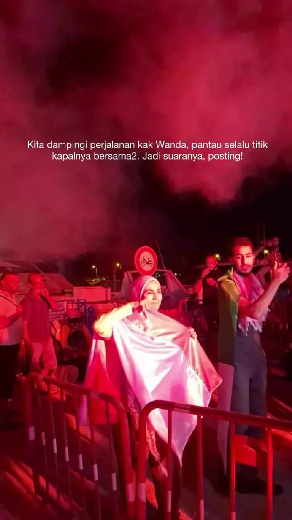Wanda Hamidah akhirnya berlayar ke Gaza © Instagram Wanda Hamidah akhirnya berlayar ke Gaza © Instagram