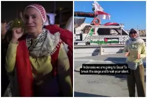 9 Potret Wanda Hamidah akhirnya berlayar ke Gaza, jadi satu-satunya relawan dari Indonesia