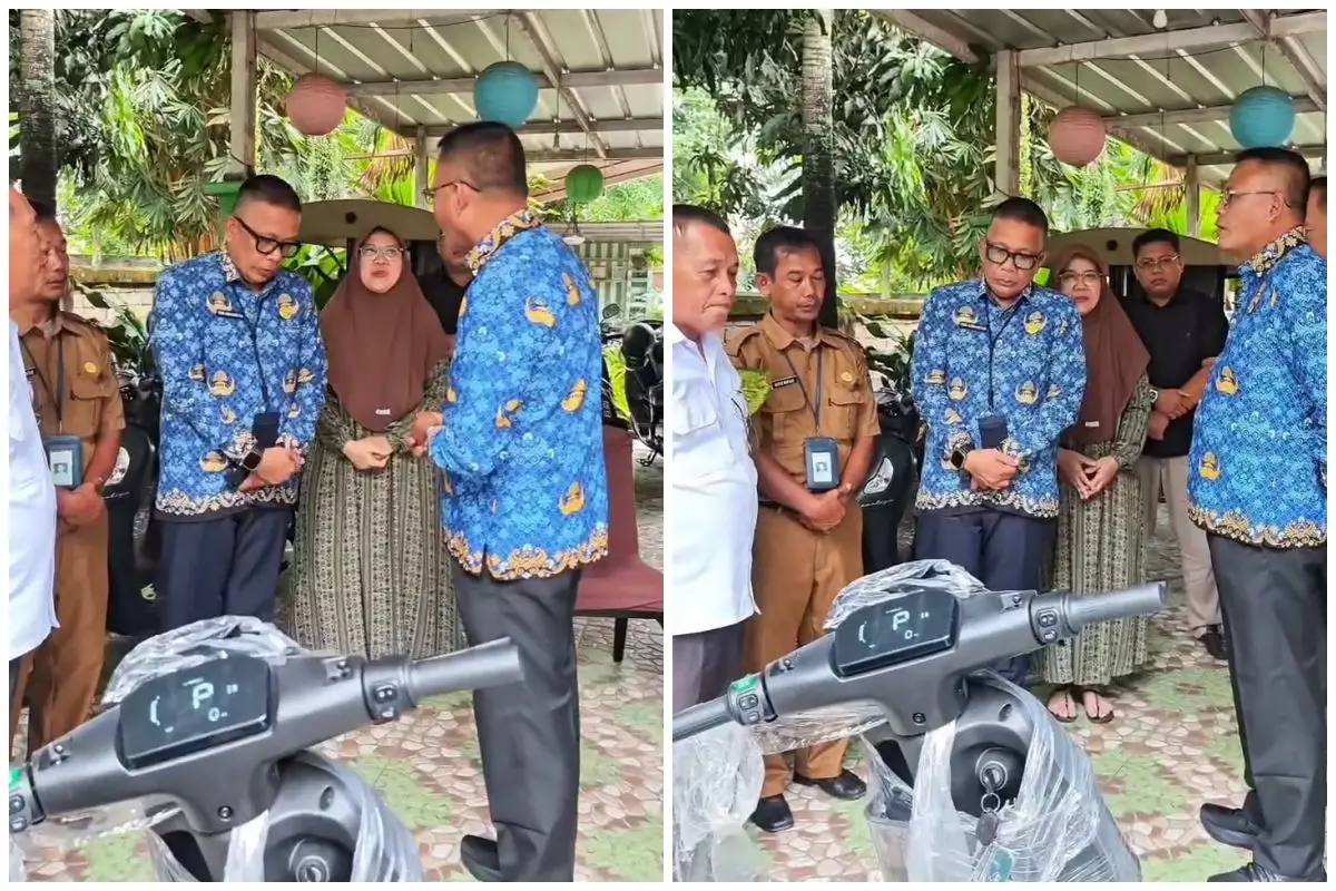 Tak cuma minta maaf, Wali Kota Prabumulih beri motor untuk kepala sekolah dan satpam, ini 9 potretnya