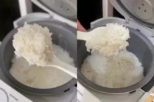 Takaran air terlalu banyak bikin nasi jadi lembek? Jangan panik! Atasi dengan 1 bahan makanan ini