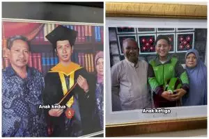 Pria ini pamer foto 3 saudaranya sarjana sementara ia ojol, reaksi sang ayah malah bikin ngakak