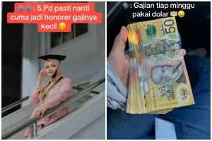 Dicibir sarjana pendidikan cuma bisa jadi honorer, wanita ini buktikan kerja jadi buruh bergaji dolar