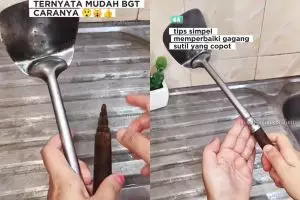 Punya spatula yang gagangnya lepas? Jangan dilem! Coba perbaiki pakai 1 bahan rumahan ini 