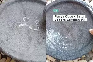 Punya cobek baru jangan langsung digunakan, cuci dengan cara sat set ini biar steril tanpa direndam
