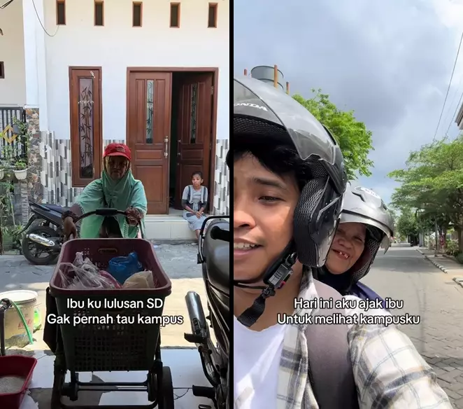 Dosen ajak ibu lulusan SD keliling kampus © 2025 TikTok Dosen ajak ibu lulusan SD keliling kampus © 2025 TikTok