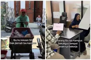 Pria ini ajak ibu cuma lulusan SD keliling kampus tempatnya mengajar untuk pertama kali, bikin haru