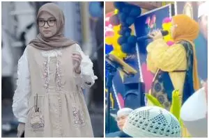 7 Potret penampilan terbaru Nissa Sabyan saat manggung, baby bump-nya bikin heboh
