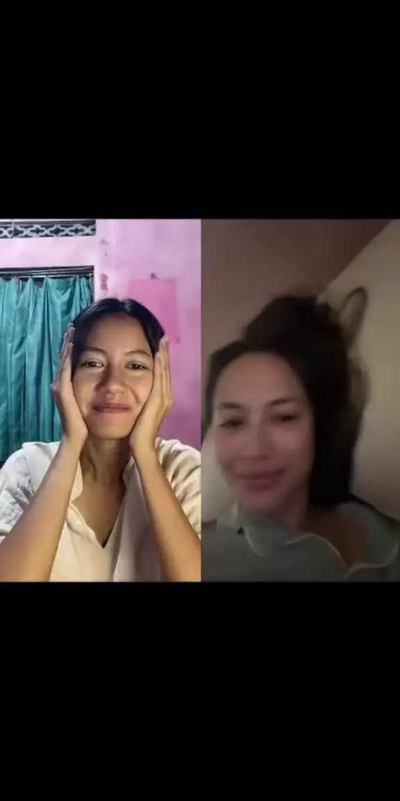 Pevita Pearce live bareng 'kembaran' Klaudia Kristi © 2025 TikTok Pevita Pearce live bareng 'kembaran' Klaudia Kristi © 2025 TikTok