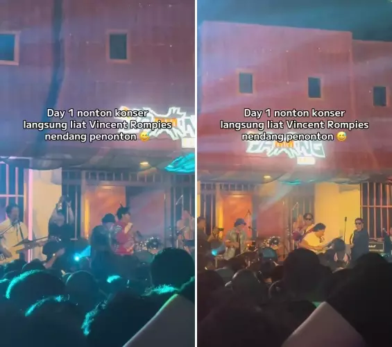 Vincent Rompies tendang penonton saat konser © 2025 brilio.net