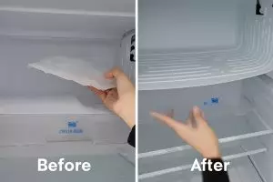 Trik bersihkan bunga es kulkas cuma pakai 1 alat, nggak perlu disiram air