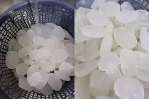 Bukan direndam air beras, ini trik cuci kolang-kaling agar bebas lendir dan bau asam dengan 1 bahan da