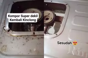 Tak perlu beli cairan pembersih mahal, gunakan 2 bahan dapur ini untuk basmi kerak di bodi kompor
