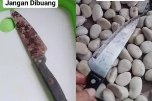 Auto bersih tanpa sabun, ini cara hilangkan karat tebal di pisau biar tajam lagi seperti baru