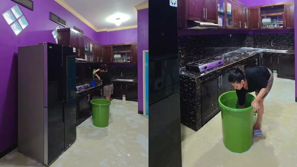 Cara wanita bersihkan perabot dapurnya ini di luar kebiasaan banyak orang, warganet peringatkan bahaya