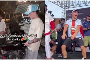 Melokal banget, ini 7 potret momen pembalap MotoGP joget Tabola Bale hingga beli bensin eceran