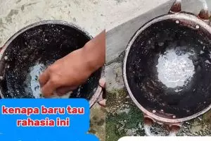 Wajan berminyak jangan cuma dicuci pakai sabun, tambahkan 1 bahan dapur ini biar makin hemat