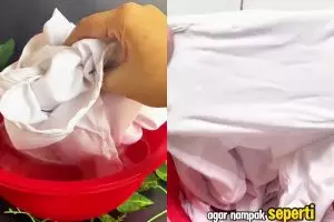 Punya baju putih yang mulai menguning? Jangan dibuang! Cuci dengan 2 bahan dapur ini biar cerah lagi