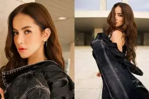 7 Potret Olla Ramlan tampil glamor di photoshoot terbaru, pamer body goals dalam gaun keemasan