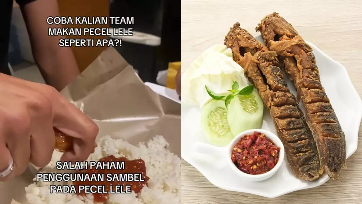 Viral wanita debat cara makan pecel lele yang benar, pelanggaran table manner di dunia pecel lele