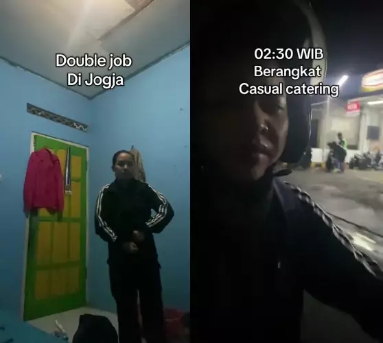 wanita asal Jogja ini kerja nyaris 24 jam © TikTok wanita asal Jogja ini kerja nyaris 24 jam © TikTok
