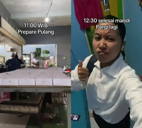 wanita asal Jogja ini kerja nyaris 24 jam © TikTok wanita asal Jogja ini kerja nyaris 24 jam © TikTok