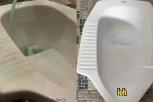 Jangan asal pakai pembersih kloset kalau tak ingin muncul bercak hitam, ganti dengan 2 bahan dapur ini