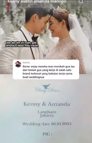 Heboh Amanda Manopo dan Kenny Austin menikah © berbagai sumber