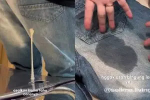 Jangan keburu disikat, ini cara ampuh bersihkan permen karet di pakaian cuma dengan 1 bahan dapur