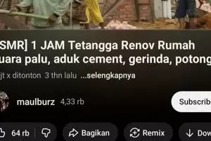 11 Rekomendasi video ASMR nyeleneh ini cocok jadi pengantar tidur, ada 1 jam suara renov rumah