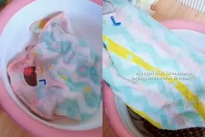 Tanpa disikat, ini cara cuci lap dapur dekil berminyak agar bersih cuma direndam dengan 2 bahan dapur