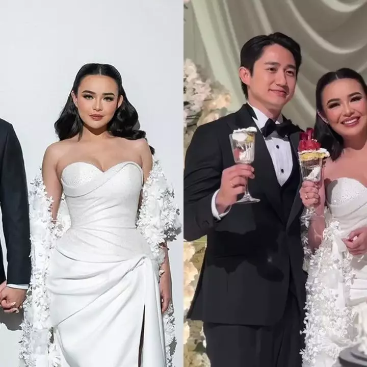 7 Potret kue pernikahan Amanda Manopo dan Kenny Austin, pilih gaya Italian modern nan elegan