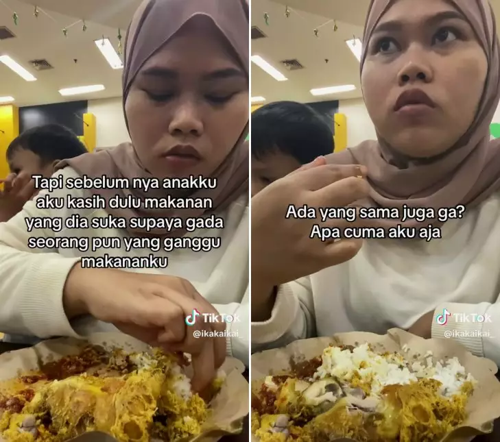 makan diganggu anak © TikTok makan diganggu anak © TikTok