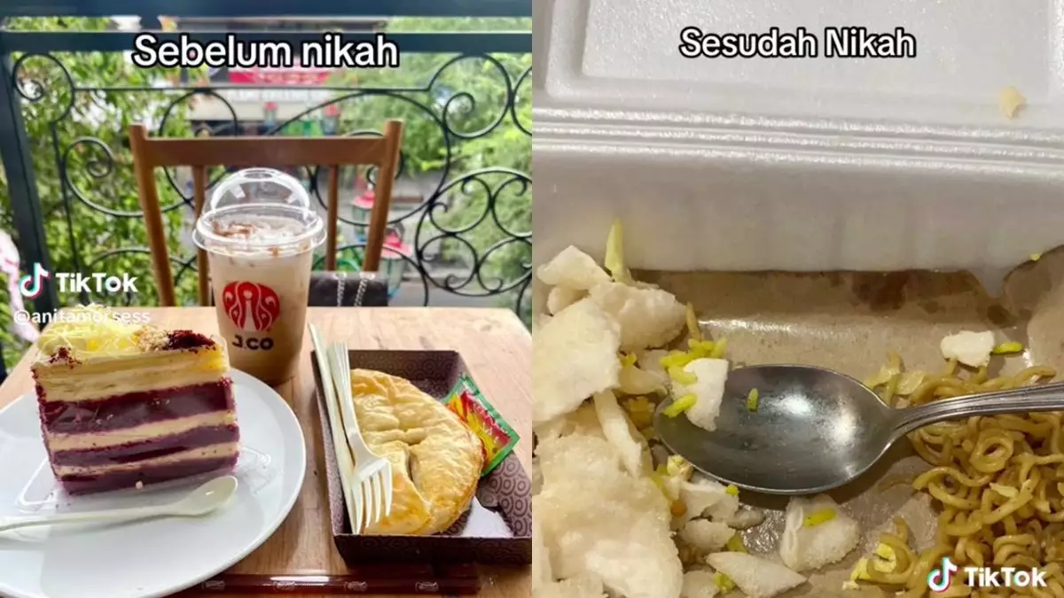 Hidup berubah usai menikah, wanita ini bandingkan jajanannya sebelum vs sesudah nikah, tuai pro kontra