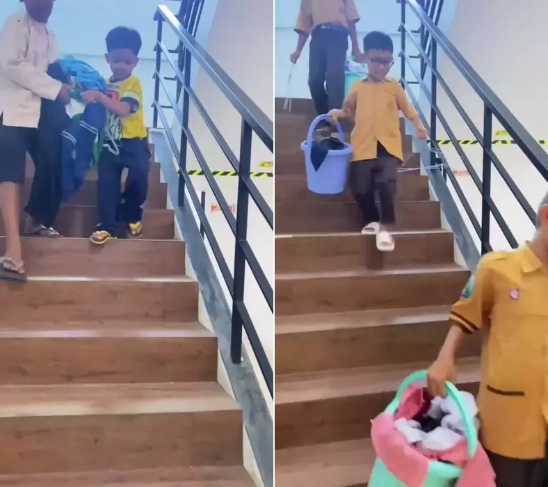 Sekolah rakyat ajarkan muridnya mencuci pakaian © 2025 TikTok Sekolah rakyat ajarkan muridnya mencuci pakaian © 2025 TikTok