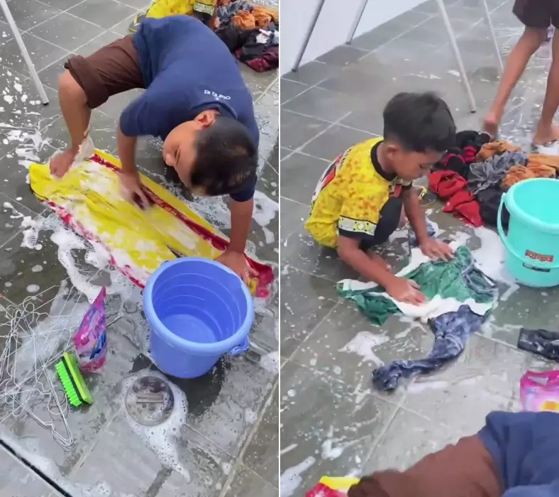 Sekolah rakyat ajarkan muridnya mencuci pakaian © 2025 TikTok Sekolah rakyat ajarkan muridnya mencuci pakaian © 2025 TikTok