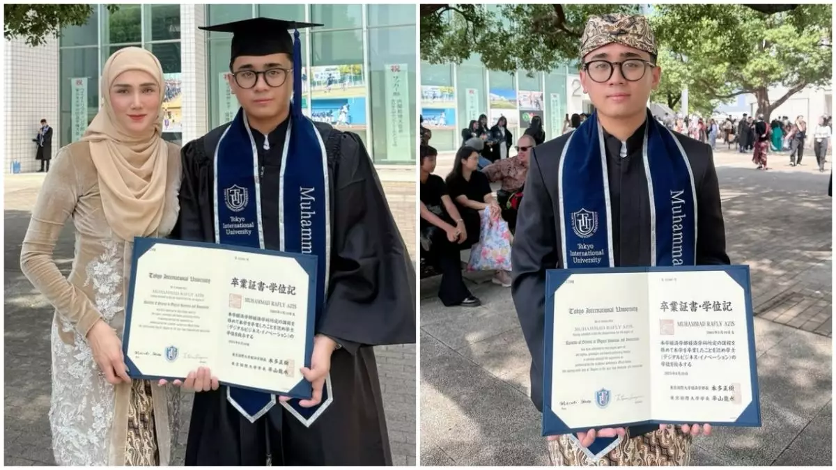 9 Potret Rafly Azis putra Mulan Jameela dari pernikahan sebelumnya, kini baru lulus S1 di Jepang