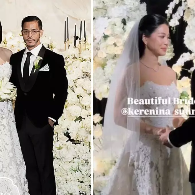 9 Potret resepsi Kerenina Sunny dan Rheza Herwindo, Setya Novanto senyum bahagia dampingi anak