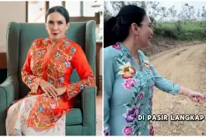 9 Potret Rieke Diah Pitaloka cek kondisi jalan rusak parah di Sukabumi, singgung nama Dedi Mulyadi
