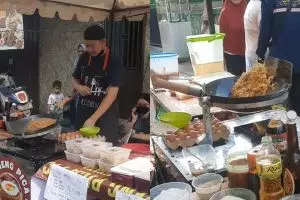 Tak biasa! Pedagang nasi goreng ini pakai robot untuk masak, definisi kerja cerdas tanpa bikin capek