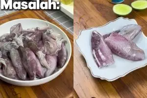 Asal simpan cumi bisa bikin baunya makin amis saat diolah, coba gunakan trik ini biar mudah dimasak