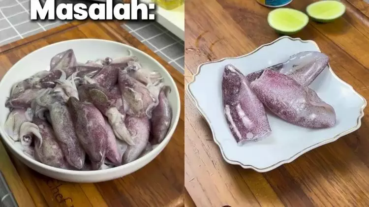 Asal simpan cumi bisa bikin baunya makin amis saat diolah, coba gunakan trik ini biar mudah dimasak