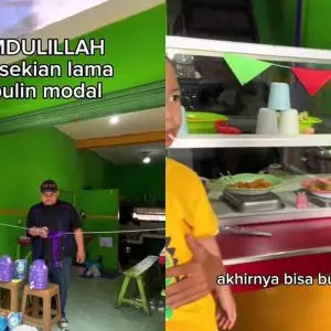 Tak biasa! Pria ini buka warteg khusus bayi, suguhkan makanan sehat hingga hadiahi mainan 