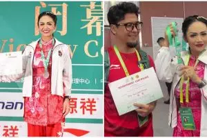 Buktikan usia bukan penghalang, 9 potret Krisdayanti raih medali perak di kejuaran dunia wushu 2025