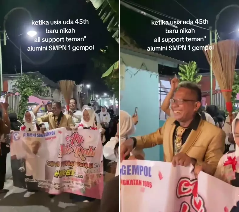 Kejutan untuk teman SMP menikah di usia 45 tahun © 2025 TikTok Kejutan untuk teman SMP menikah di usia 45 tahun © 2025 TikTok