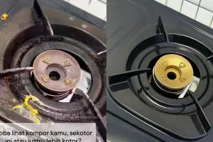 Kerak membandel di tatakan kompor auto rontok seketika cuma dalam 3 langkah tanpa repot direndam lama