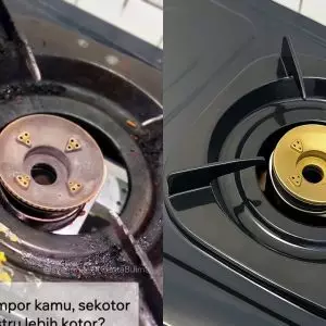Kerak membandel di tatakan kompor auto rontok seketika cuma dalam 3 langkah tanpa repot direndam lama